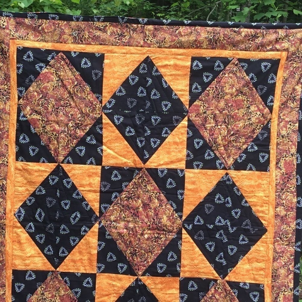 NWT HandCrafted Fall Color Quilt - Picture 8 of 16
